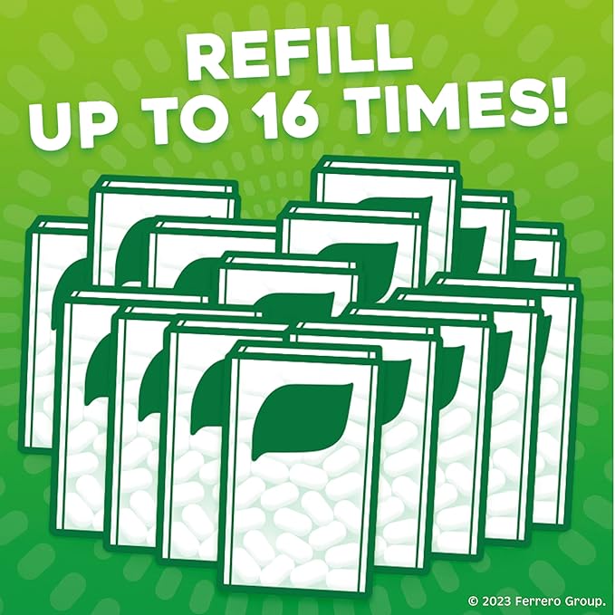 Tic Tac Bulk Resealable Refill Bag, Freshmint Breath Mints, On-The-Go Refreshment, Includes Empty Refillable Pack, 17.2 oz