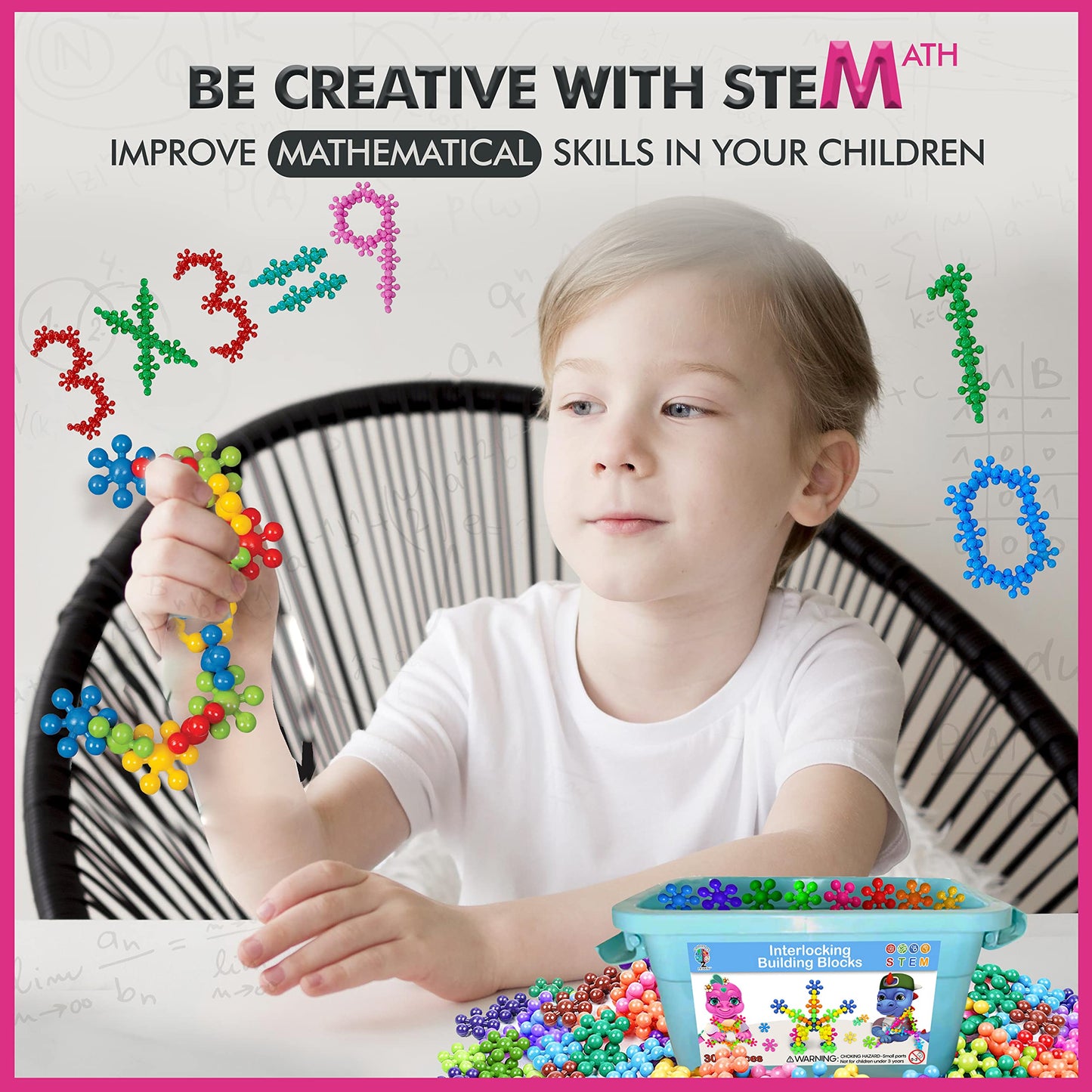 Curious 2 Learn 300pcs Pastel Building Blocks STEM Toy – Montessori Interlocking Discs Set for Kids 3+ | Educational Construction Set | Creative Gift for Girls & Boys | Safe, Durable & Colorful