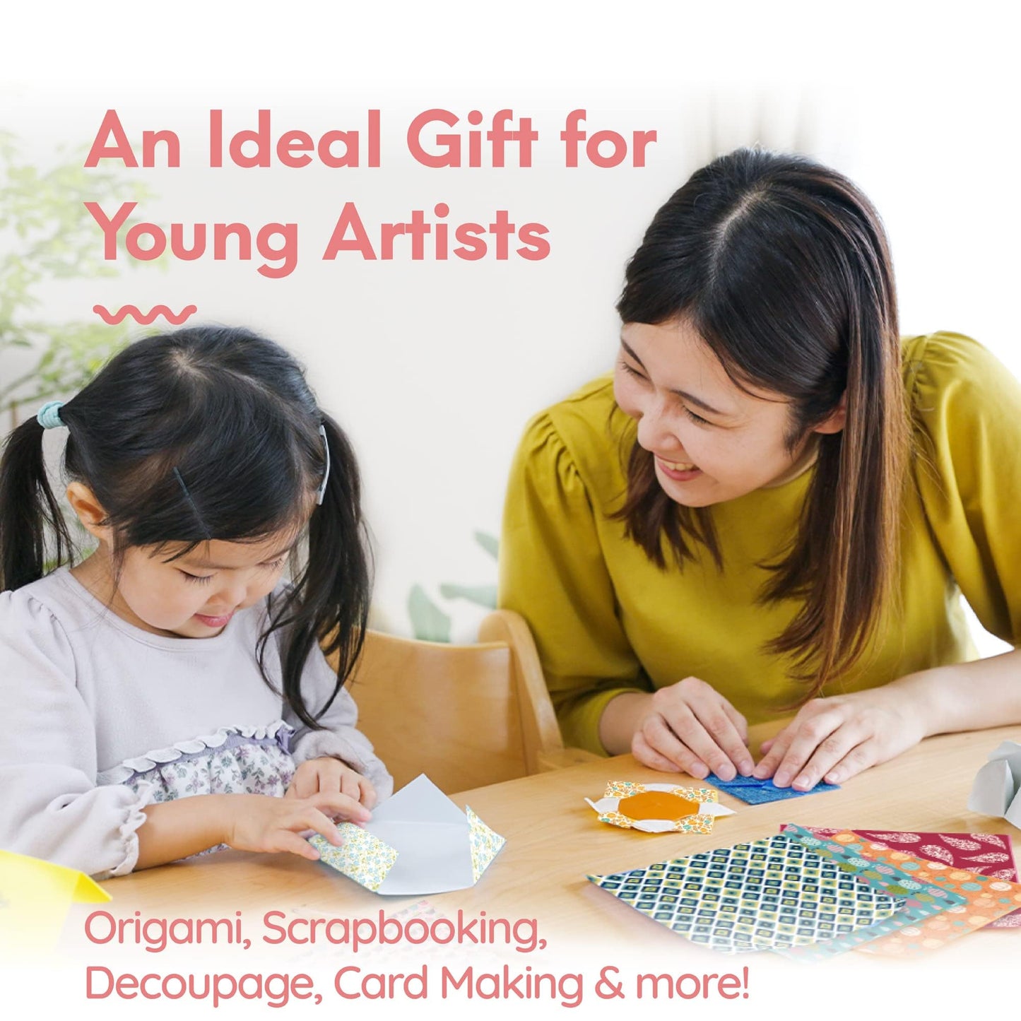 Japanese Origami Paper Set - 120 Sheets - Traditional 6x6 Folding Kit Featuring Floral, Animal, Aztec, Geometric Designs for Kids and Adults