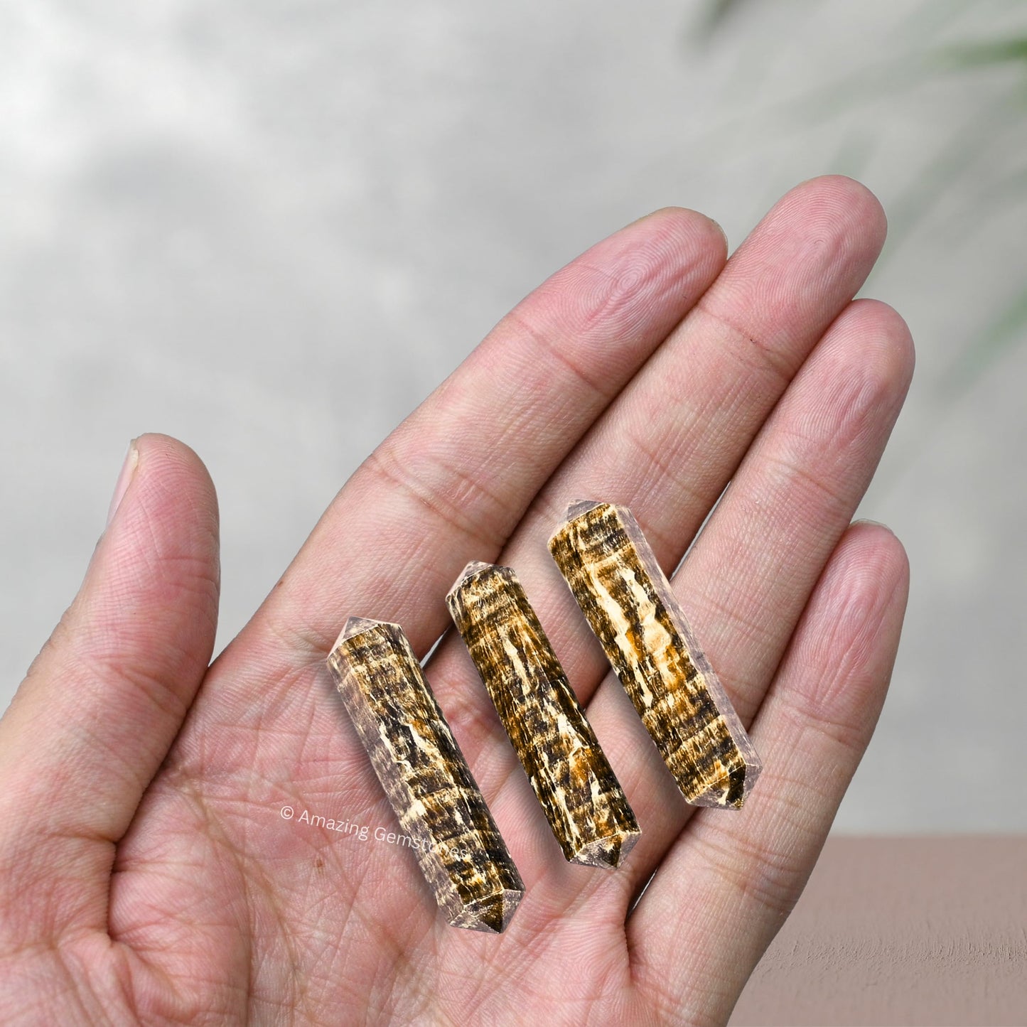 Amazing Gemstone Aragonite Crystal Points Bulk Healing Crystals and Stones - Pack of 3 Double Terminated Healing Wand Point Bulk Crystals for Crafts, Crystal Grid - Premium Crystals