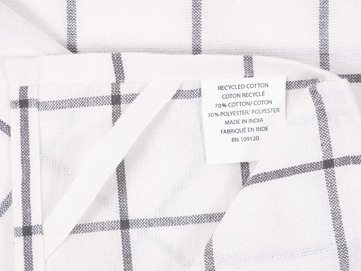KAF Home Soho Kitchen Dish Towels - Set of 10, 18 x 28 Inch (Charcoal)