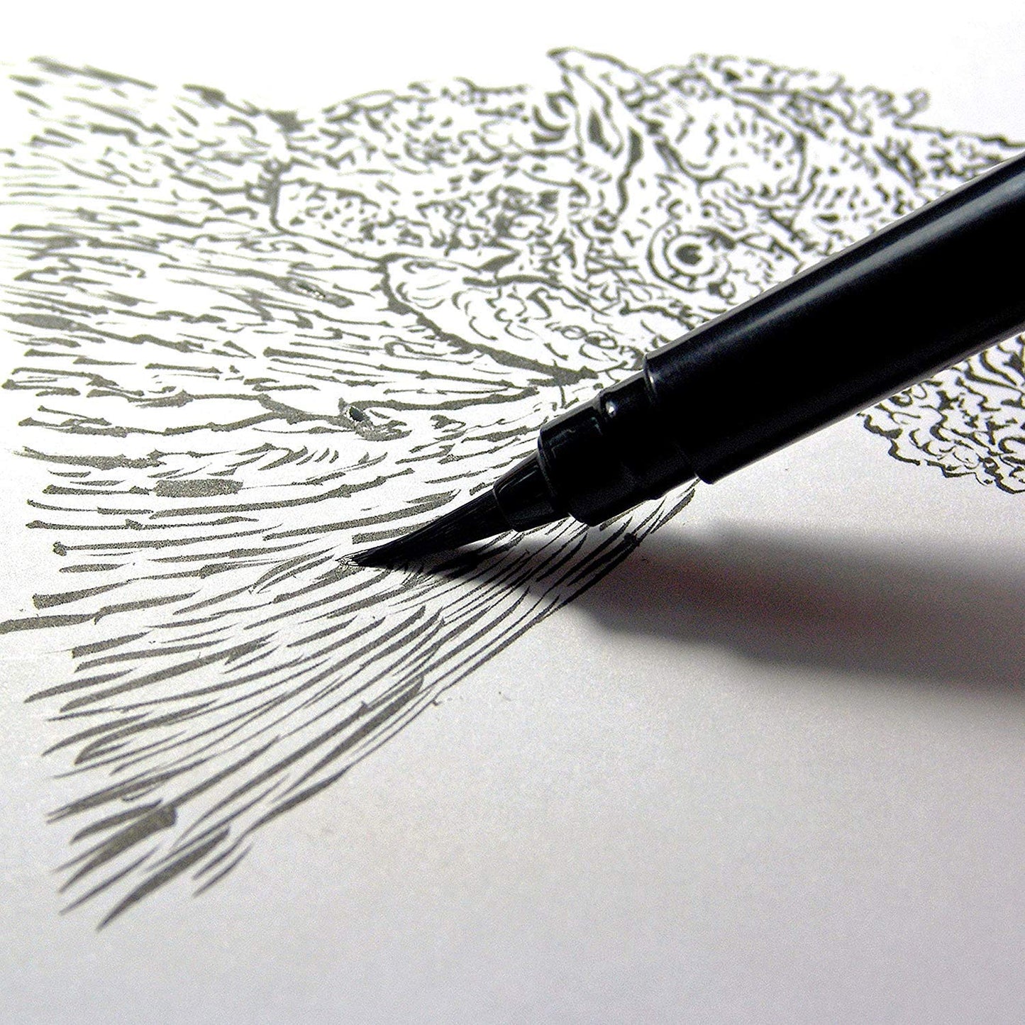 Pentel Arts Pocket Brush Pen with Refills, 1 Pen & 2 Refills