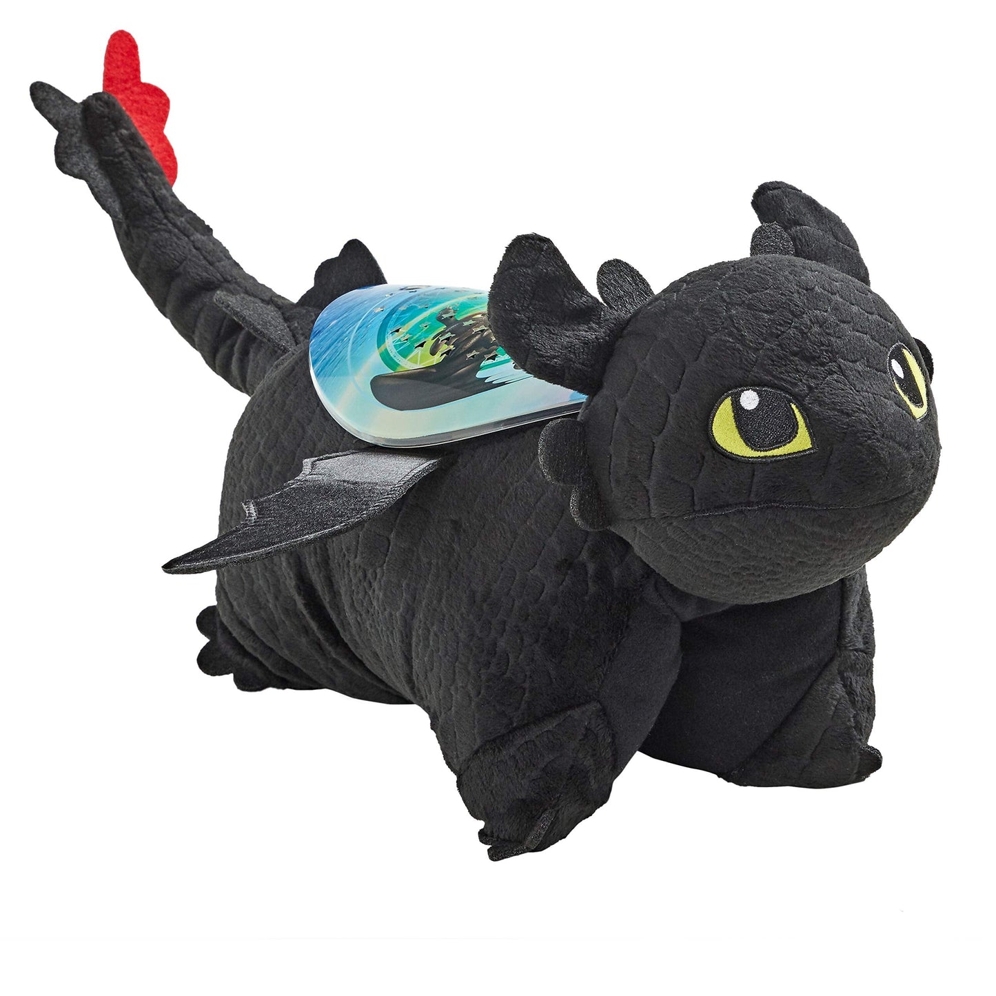 Pillow Pets 11 inch How to Train Your Dragon Toothless Sleeptime Lite, NBC Universal Stuffed Animal Nightlight, Plush Toy Gift for Kids