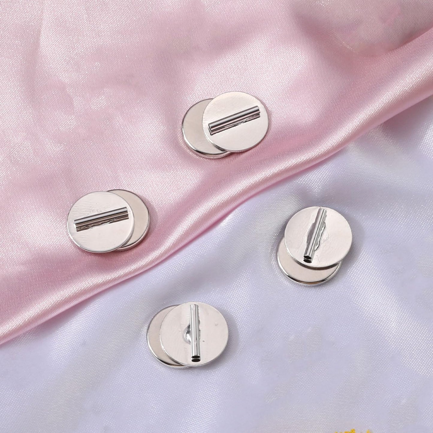 8 Pairs Mini Magnetic Pin Brooch Converters, Magnetic Clasps for Clothing Metal Pin Backs Almost Invisible for Hijab Scarf Shawls Thin Fabric