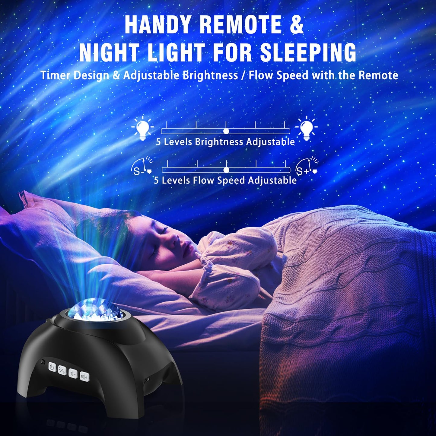 Vinwark Northern Lights Aurora Projector for Bedroom with Music Bluetooth Speaker and White Noise, Galaxy Projector, Starry Night Light Projectors for Kids Adults Gaming Room