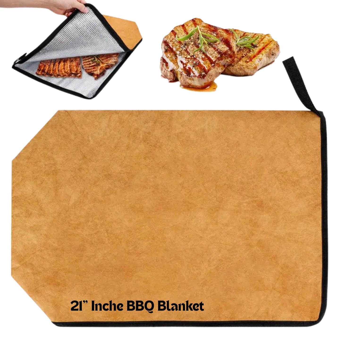 NCA - 5 piece BBQ Prep Tub, BBQ Blanket, Heat Resistant Grill Gloves (1472°F), Meat Claws | 21" Meat Resting Bag, Insulated Triple Layer | Foldable Cutting Board, Drain Plug | 2 pcs Chicken Shredder
