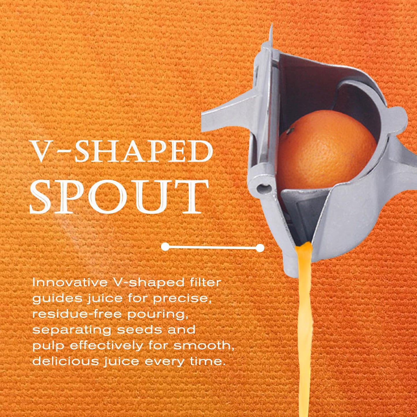 Manual Juicer, Hand Juicer Squeezer, Lemon Squeezer, Fresh Fruit Juice Extractor, Ergonomic Grip & Easy To Clean – Ideal For Fruits (Orange, Pomegranate, Lime, Grapefruit) | Home Kitchen Must-Have