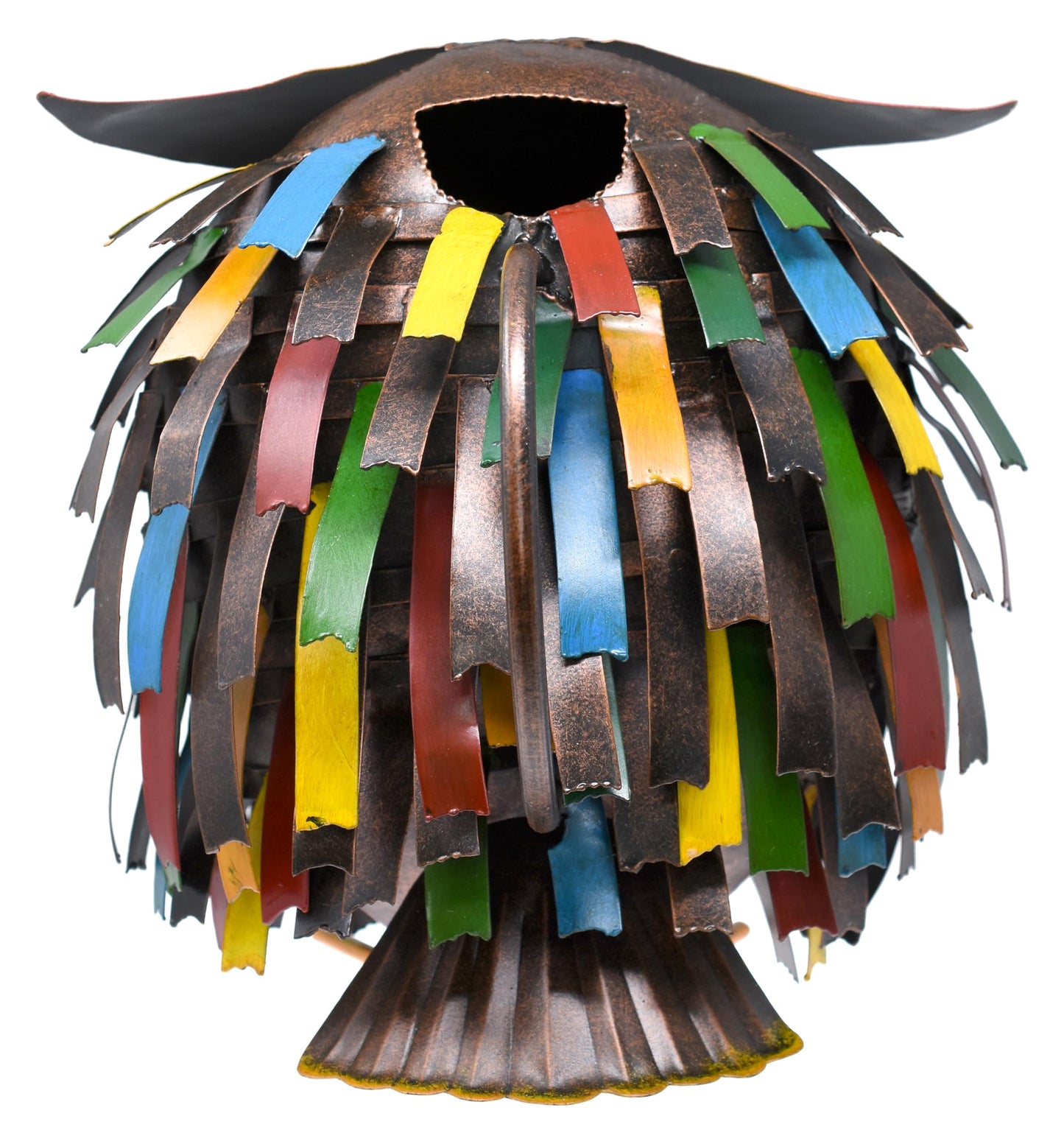 Gift Essentials GEBLUEG435 Spikey Owl Watering Can, Metal Owl Garden Decor