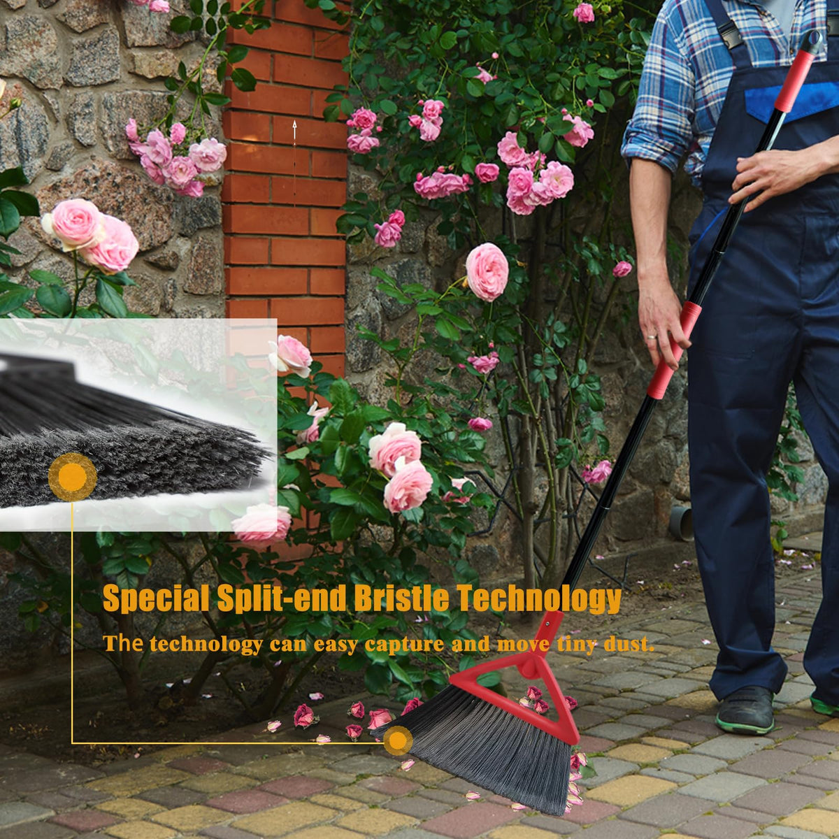 Heavy Duty Broom Outdoor and Indoor (2 Count)