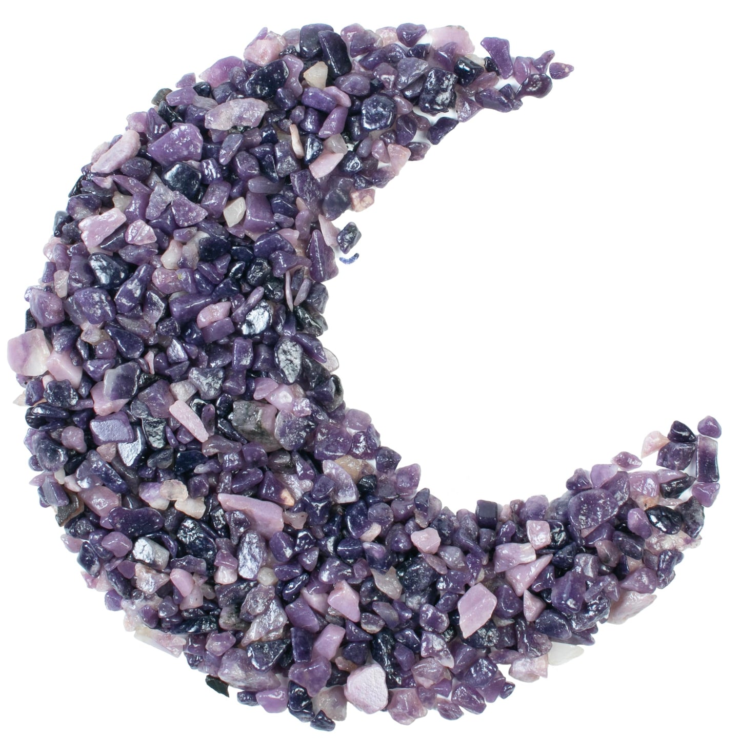 ZAICUS Lepidolite Crystal Chips Bulk Gemstone Valentine Gift, Healing Crystal Natural Irregular Shaped Crushed Stone Reik Healing Tumbled Chips Crystal Chips for Witchcraft & 1 Lb