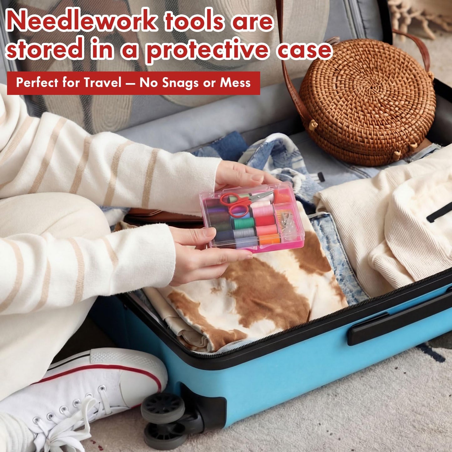 Dingion 12 Pack Mini Small Sewing Kits Bulk Travel Sewing Kit Mini Storage Box with Scissors Needles Threads Portable Emergency Sew Kits Pack for Home Beginner Camping Repairs DIY Handcraft Traveler