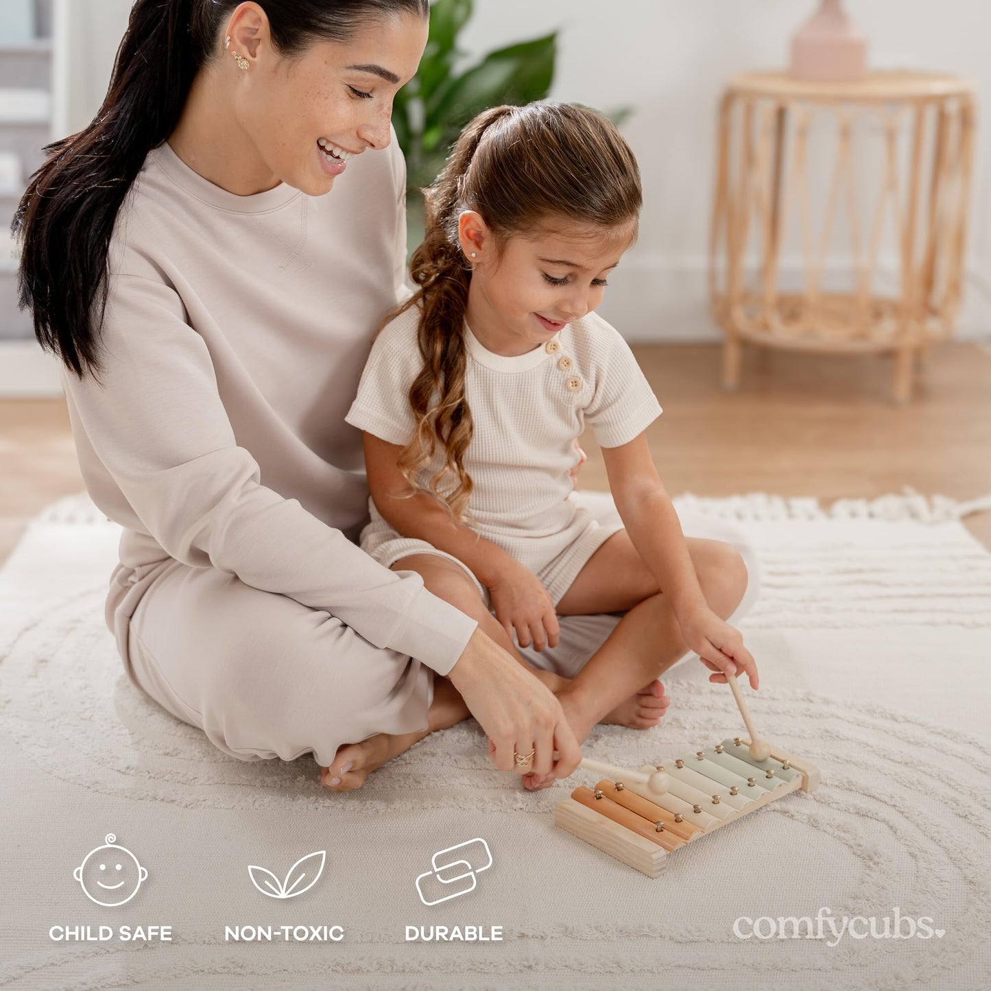 Comfy Cubs Xylophone for Kids - Early Childhood Development Musical Toys for 3 Years Old and Above - Colorful Kids Musical Instruments, Non-Toxic, Durable Percussion Instrument for Toddler Learning