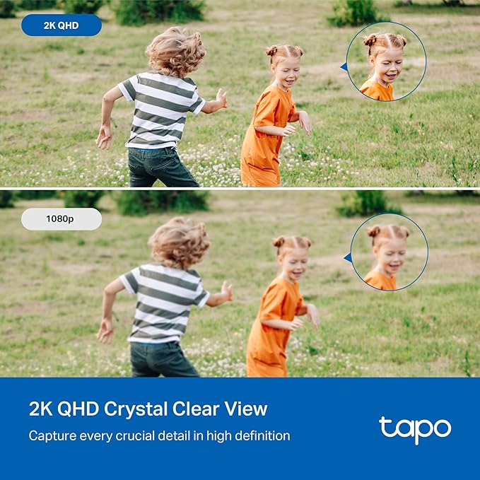 TP-Link Tapo 2K QHD Outdoor Pan/Tilt Wi-Fi Security Camera, 360° View, Motion Tracking, Color Night Vision, Free Person/Vehicle/Motion Detection, Cloud & SD Card Storage, 24/7 Recording, Tapo C520WS…