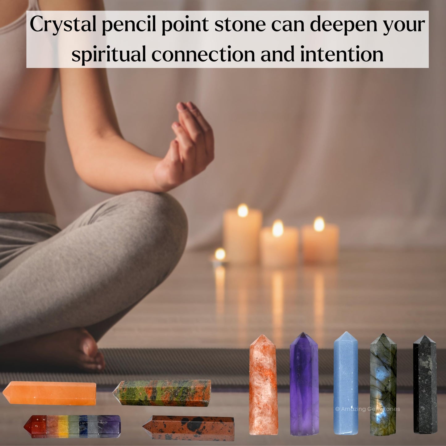 Amazing Gemstone Crystal Points Bulk 3 Pcs Healing Crystals and Stones - Hexagonal Healing Point Bulk Crystals for Crafts - Premium Gemstones and Crystals (Set of 11, Mix)