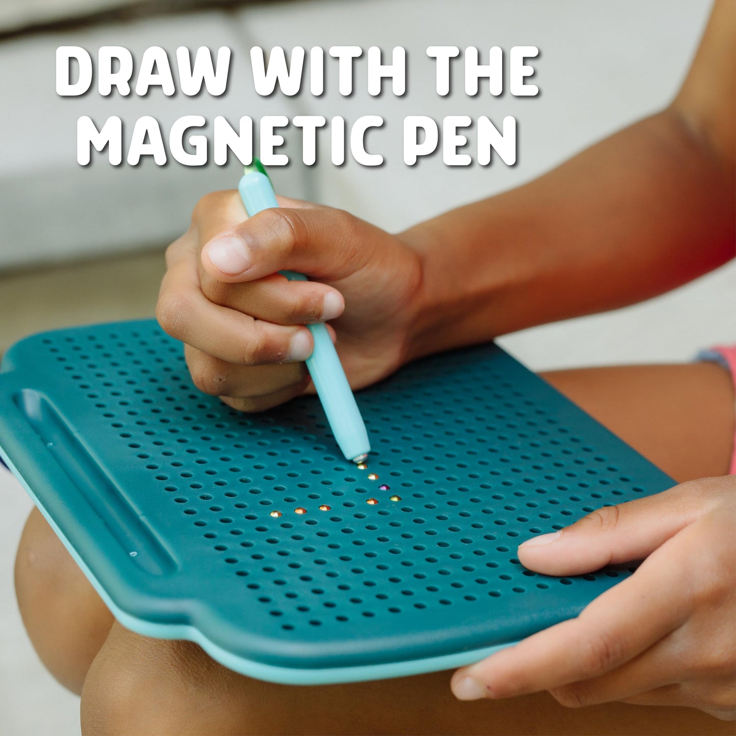 Chuckle & Roar Magnetic Rainbow Drawing Pad & Stencil Edition – Mess-Free Reusable Drawing Board for Kids | Screen-Free Travel Toy for Creative Play