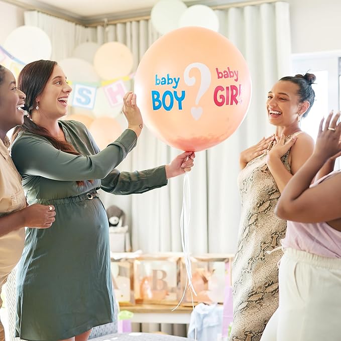 Gender Reveal Fire Extinguisher Set for Newborn Baby, 4Pcs Pink Smoke Bombs, 100% Biodegradable Confetti Cannon for Baby Reveal Party Supplies