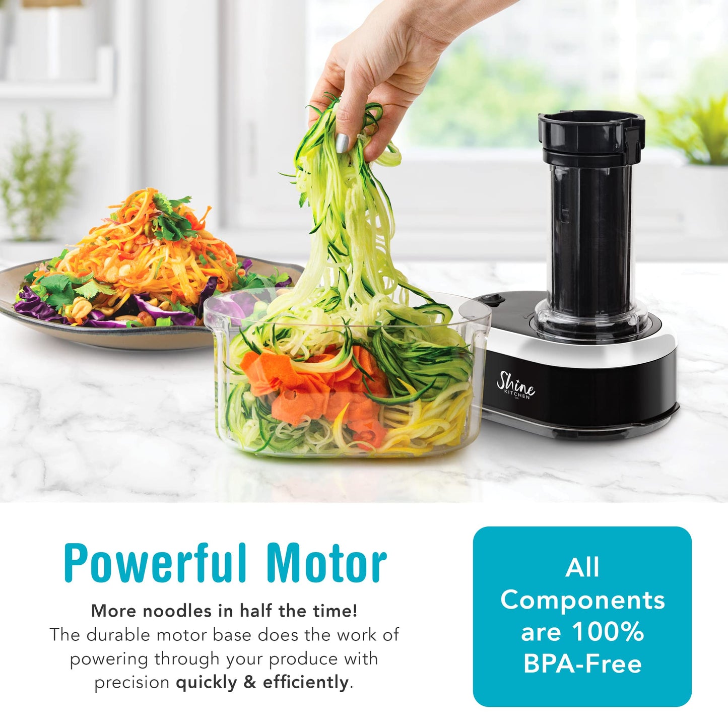 Shine Kitchen Co. SES-100 Electric Vegetable Spiralizer