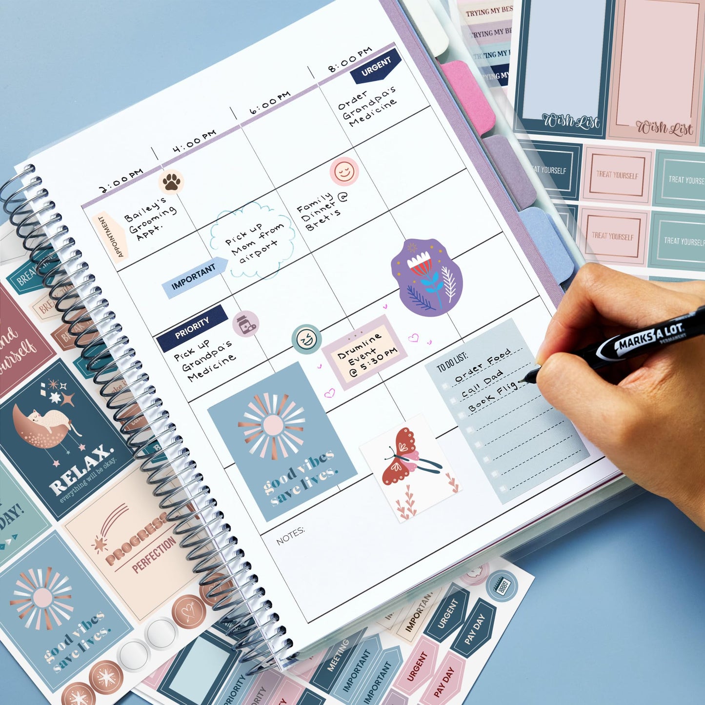 Avery Productivity Planner Sticker Pack, Calendar, Bullet Journaling, and Productivity, Great for to-Dos, Meetings, Budget, and More, 15 Sheets, 1,094 Planner Stickers (6777)