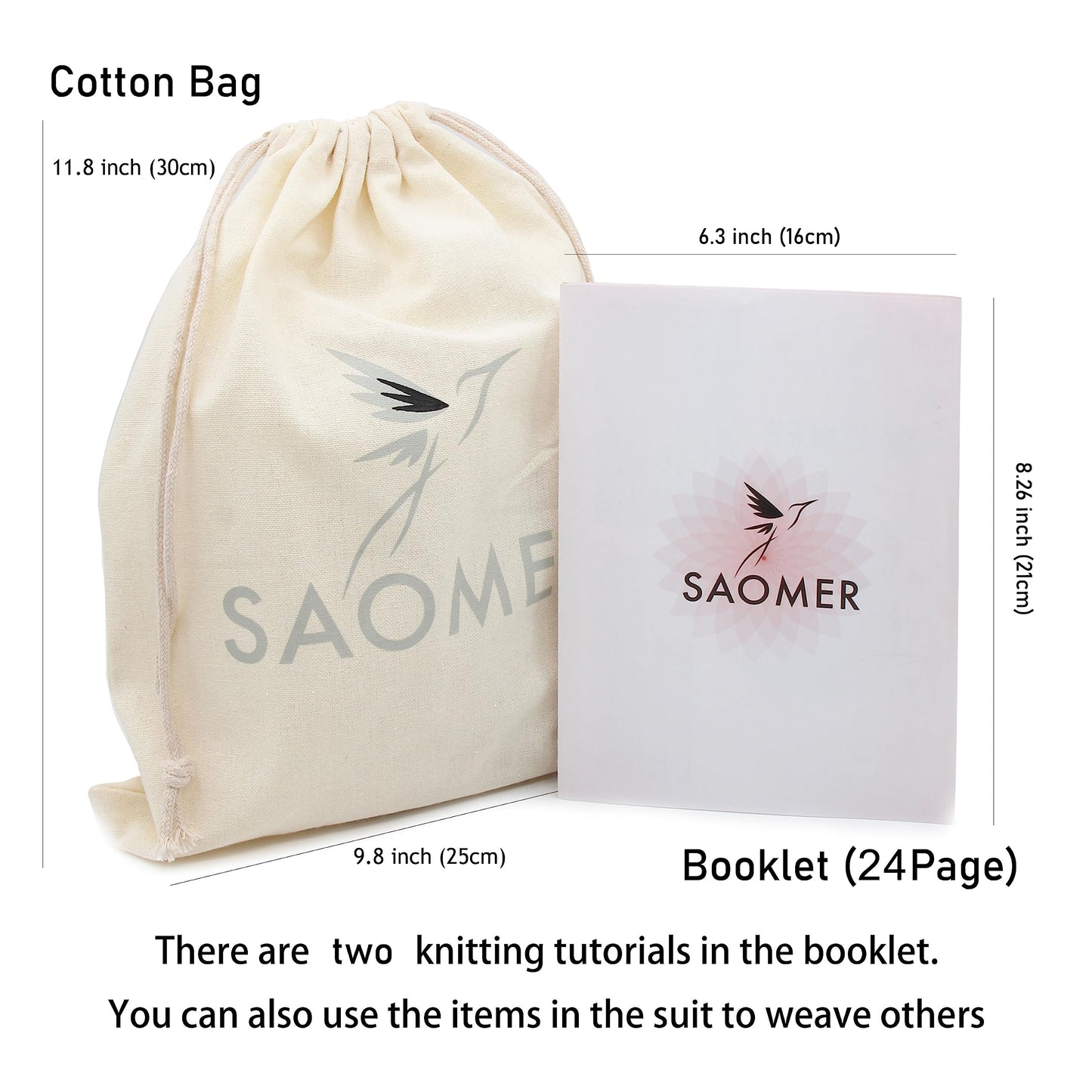 SAOMER 130 Pcs Macrame Kit for Beginners-219 Yards(657 Feet-3mm) 7 Easy Macrame DIY Projects Book-Starter Kit Has Dowel,Beads,Rings,Keychains,Bag(Gift) - Perfect Macrame Starter Kits