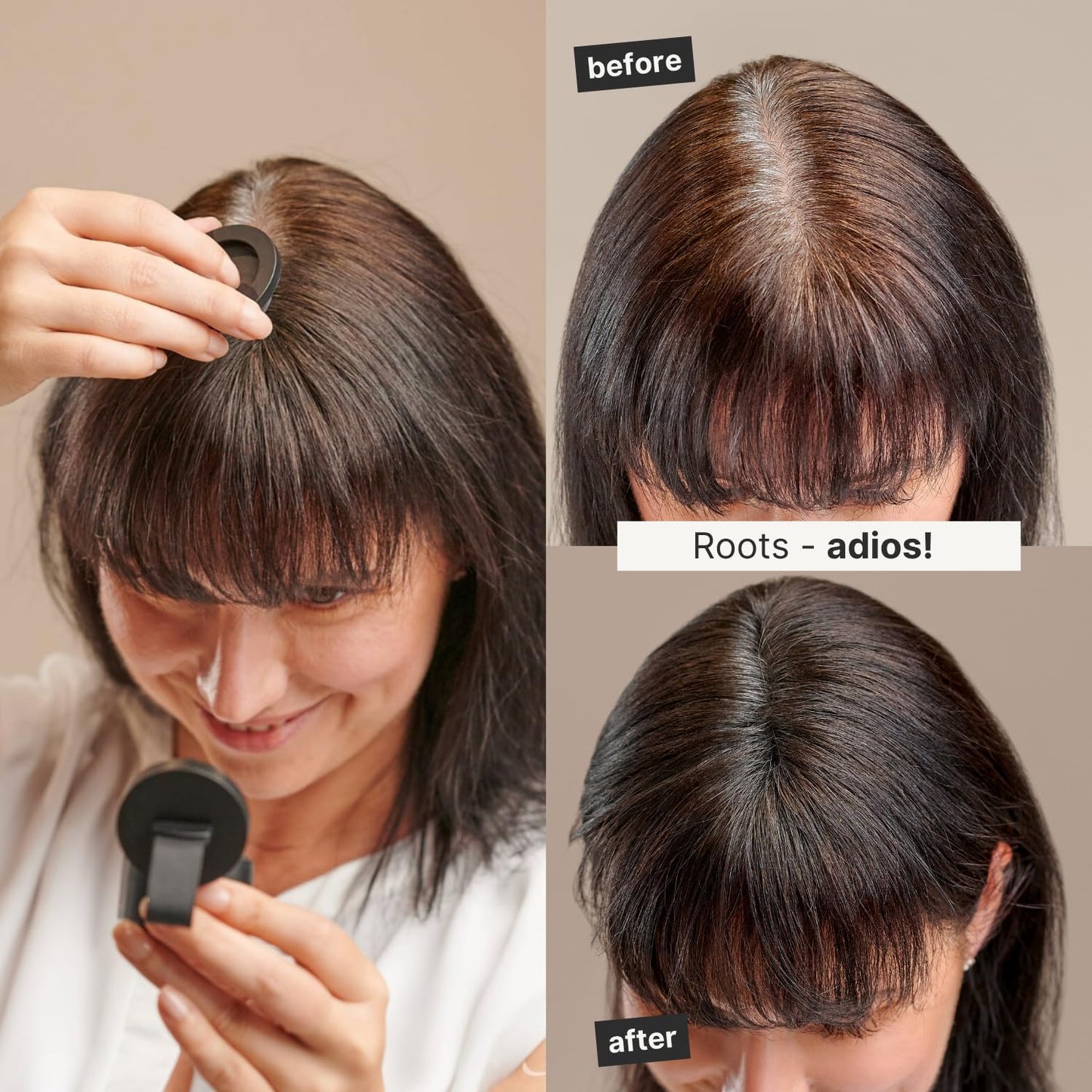 IMPERIO Root Touch Up Hair Powder for Concealing Hair Loss instantly - Hairline Powder for Women & Men - Water resistant Root Cover Up for Thinning Hair in Premium Hairdressing Quality (Light Gray)