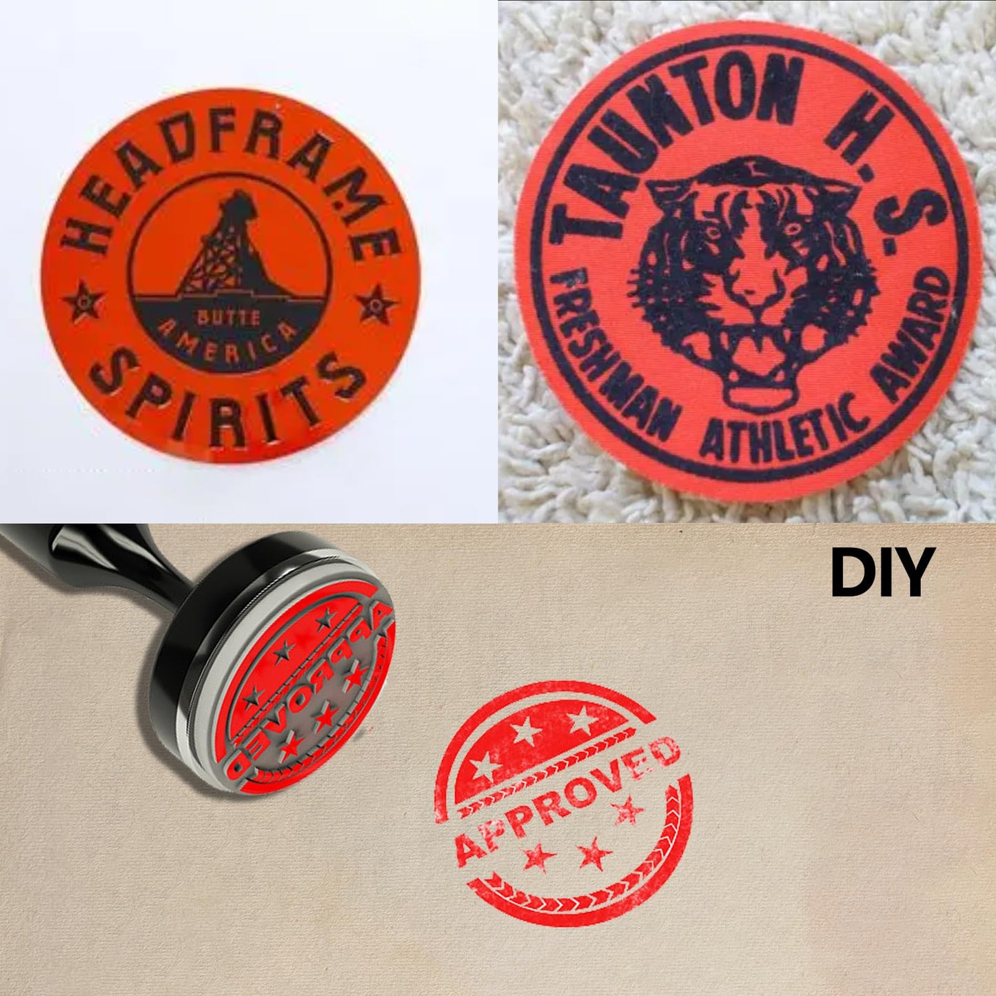 Frddiud Rubber Stamp Sheets for Laser Engraving Machine, 2 PCS A4 Size Engraving Soft Rubber Mats for Laser Cutter to Make Rubber Stamps, Ink Stamp Pads Engraving Tools & Supplies (Orange)