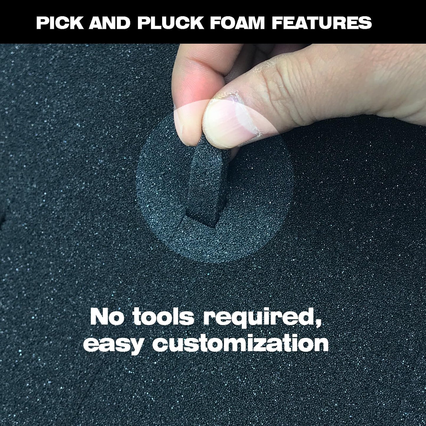 KYHSOM 4 Pack Pick and Pluck Foam 16x12x2 Inch - Pre-Cubed Cell Polyurethane Sheets for Tool Box, Camera, Craft and Protective Case Liner Organizer