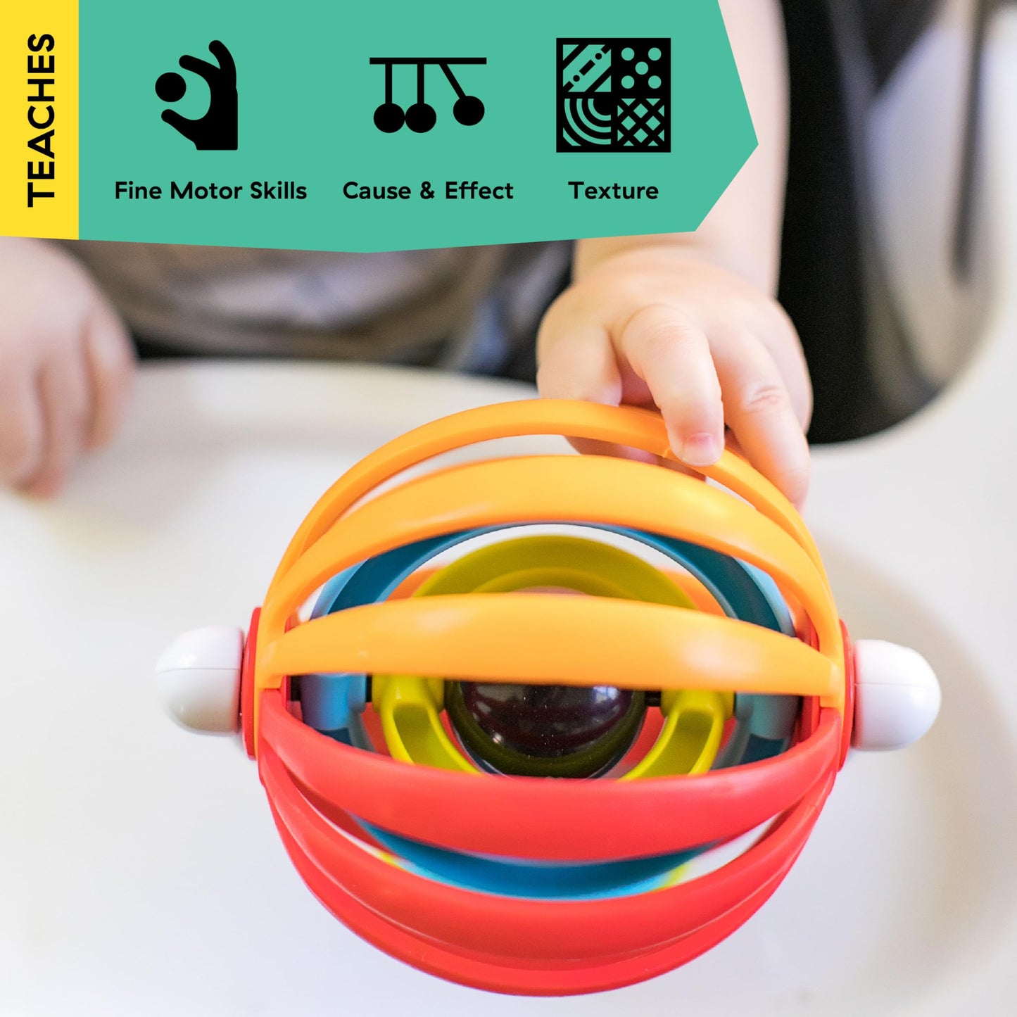 Baby Einstein Sticky Spinner BPA-Free High Chair Activity Toy, Ages 3 Months+