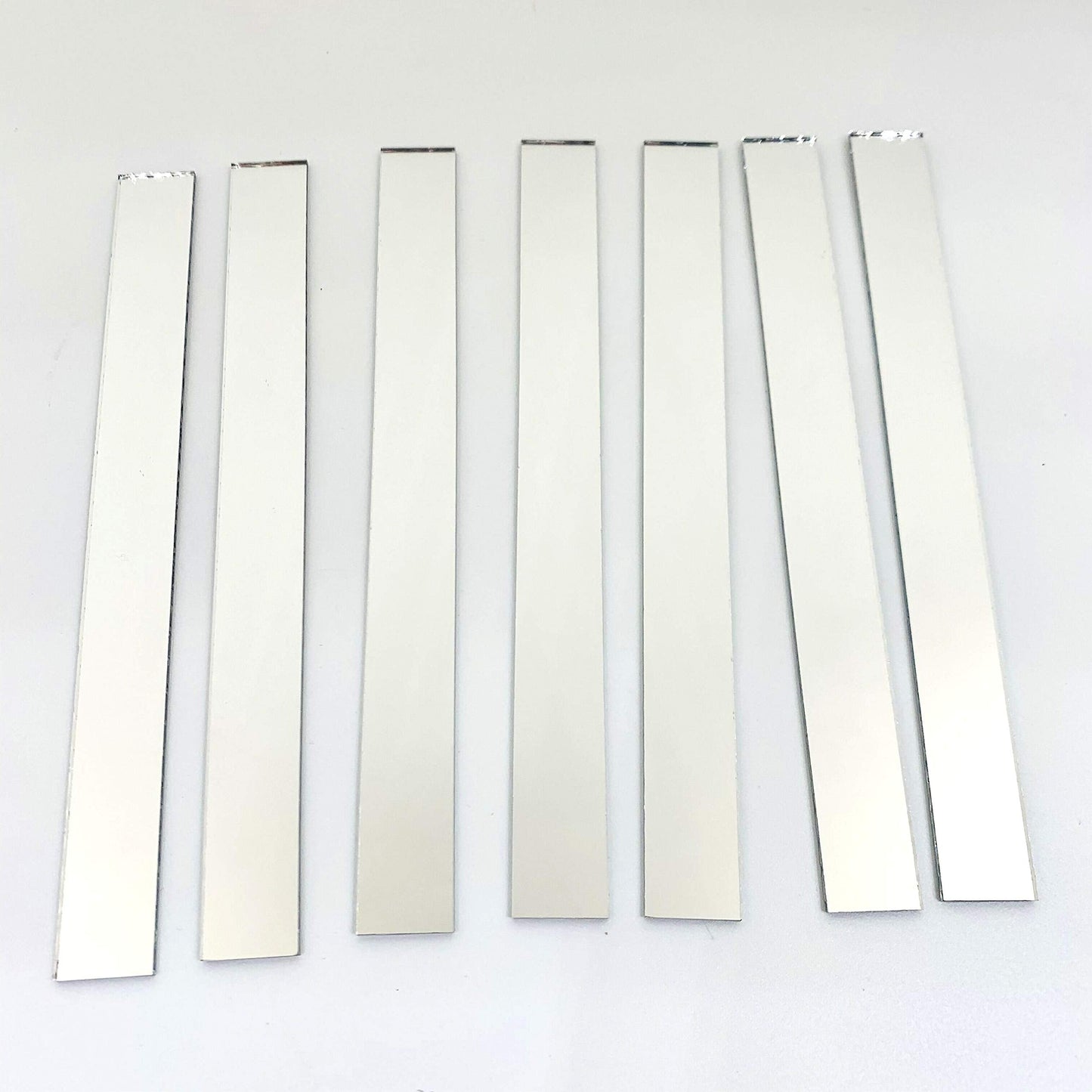 50 Pcs 1/2'' x 5'' Rectangle Mirror Tiles Glass Mosaic Shapes (1/2'' x 5'')