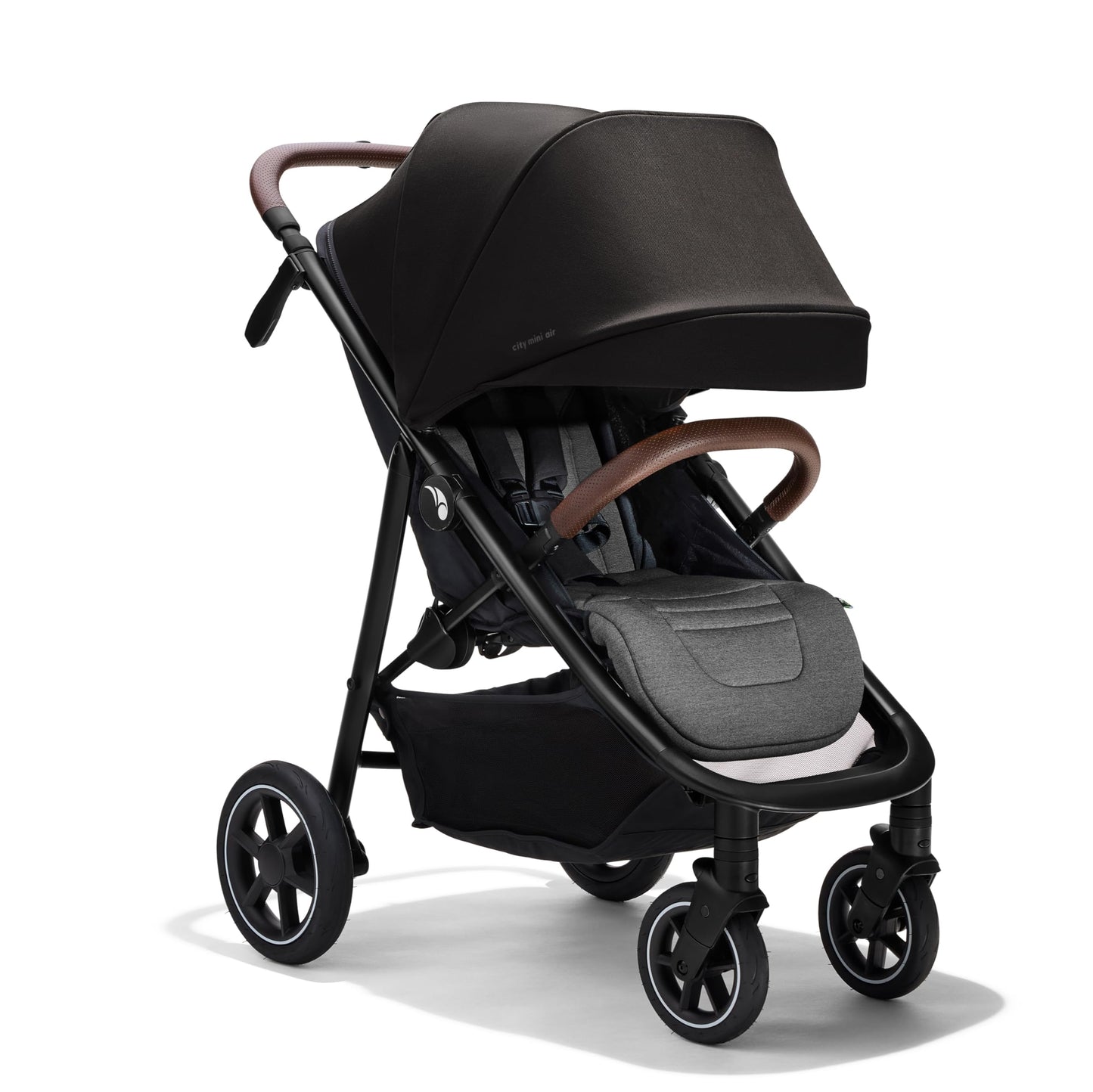 Baby Jogger® City Mini Air Lightweight Stroller, Compact Baby Stroller with All-Terrain Wheel Suspension Adjustable Seat with Calf Support Compact Fold, Rich Black