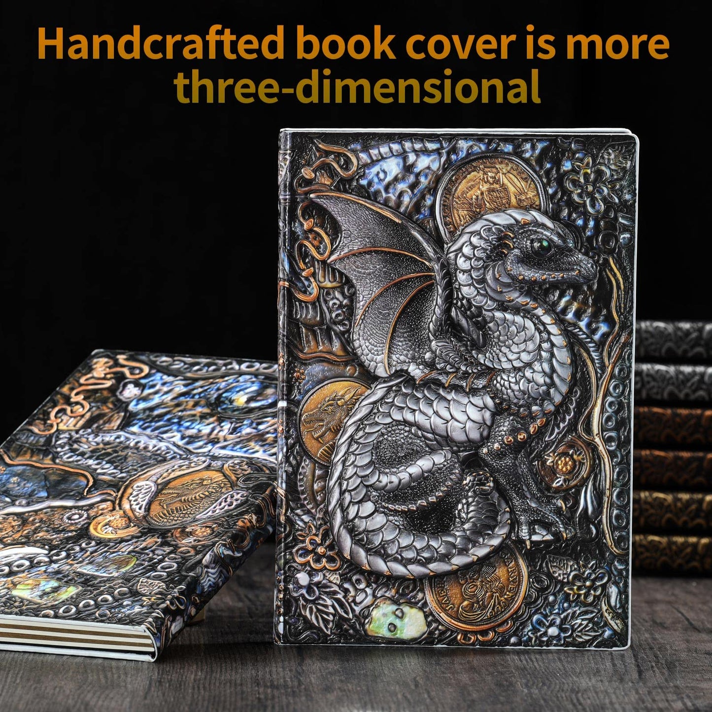 QXMGCBOK Folding Book Lamp Dragon Night Light, Portable Bedside Light (3 Colors) - Gift for Book Lovers