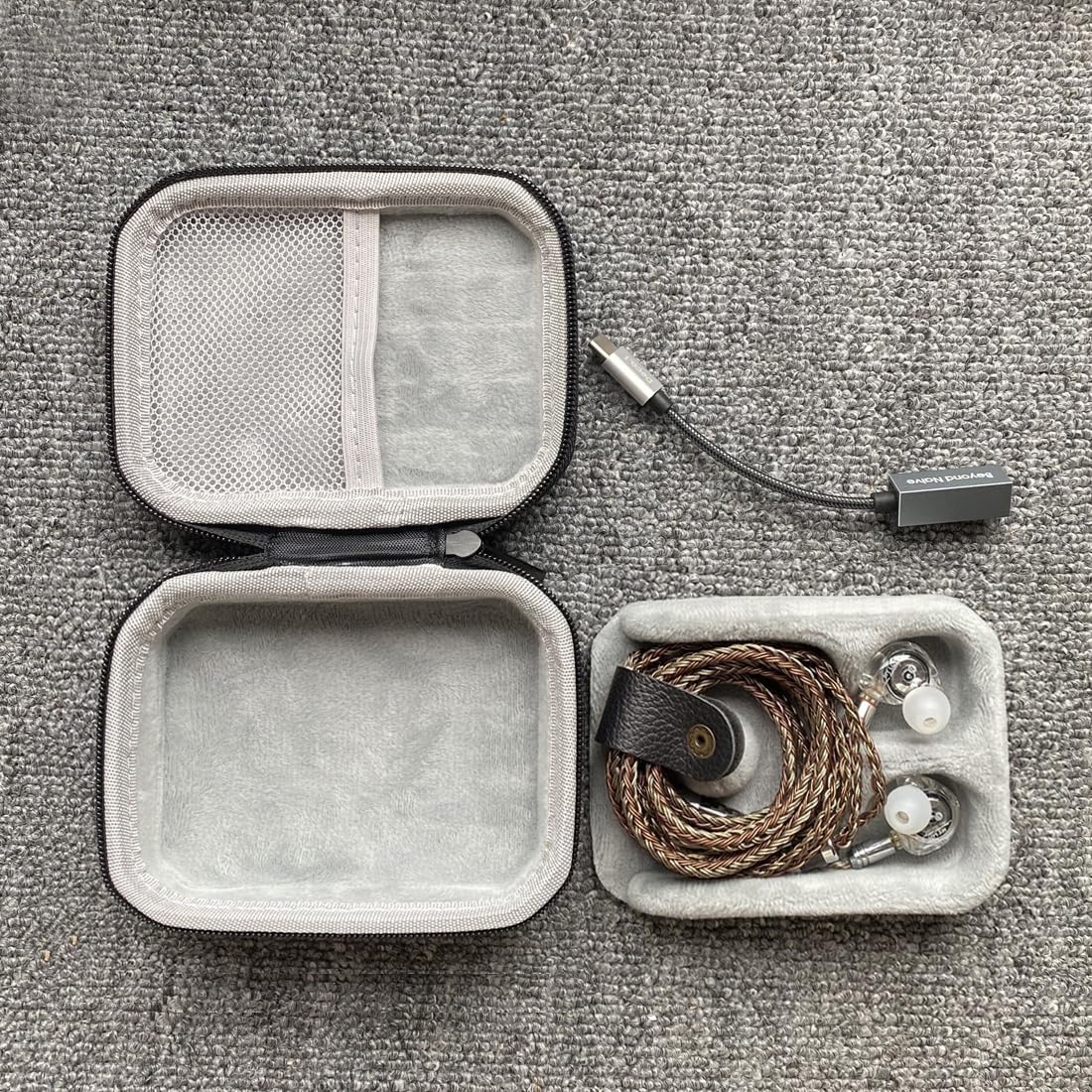 PU Leather Storage Box, Suitable for in Ear Earphones, Wired Earphones, Waterproof, Portable, Pressure Resistant Box, Earphone Storage Bag