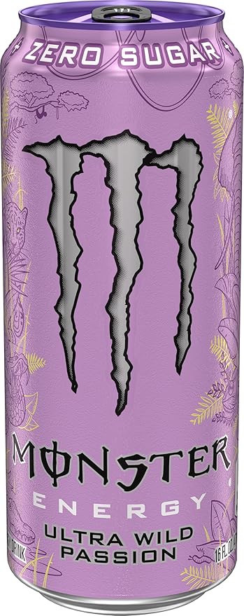 Monster Energy Ultra Wild Passion, Sugar Free Energy Drink, 16 Ounce (Pack of 15)