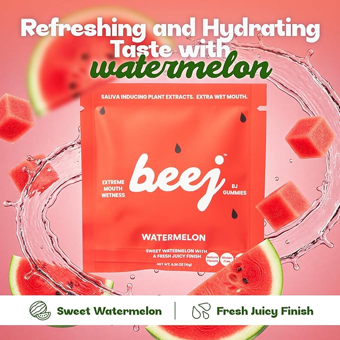 BJ Gummies, Candy For an Extra Wet Mouth.(3 pack) (Watermelon)