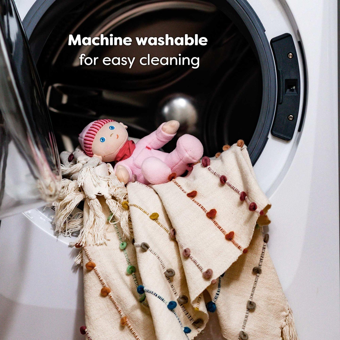 HABA Doll Snug Up Luisa 8" My First Baby Doll, Machine Washable & Safe for Birth & Up, Newborn Toys