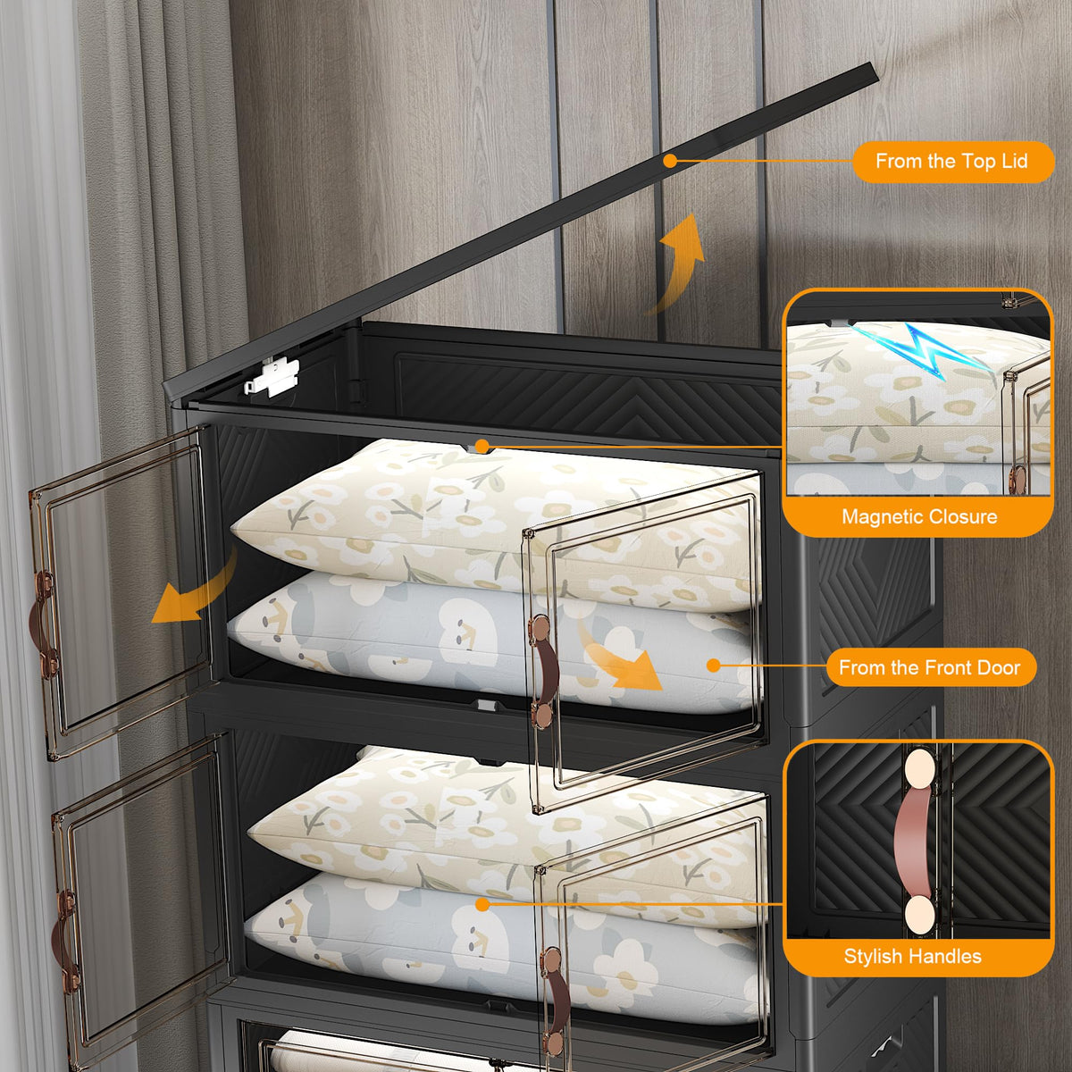 Stackable Storage Bins (4 Count)