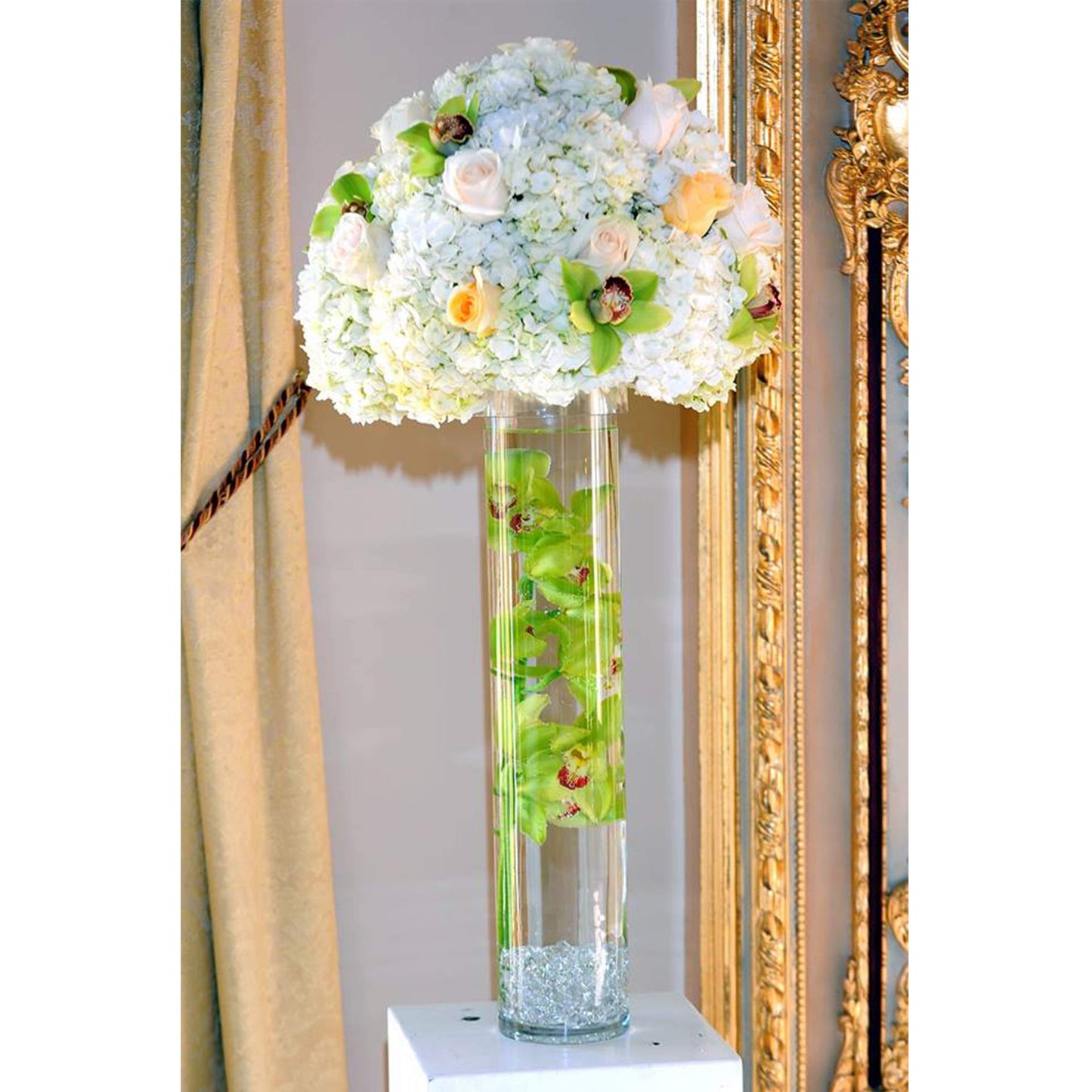 WGV Cylinder Vase Bulk, Width 6", Height 24", Clear Tall Glass Container Terrarium Candle Holder for Wedding Centerpiece, Party Event, Home Office Decor, 6 Pieces