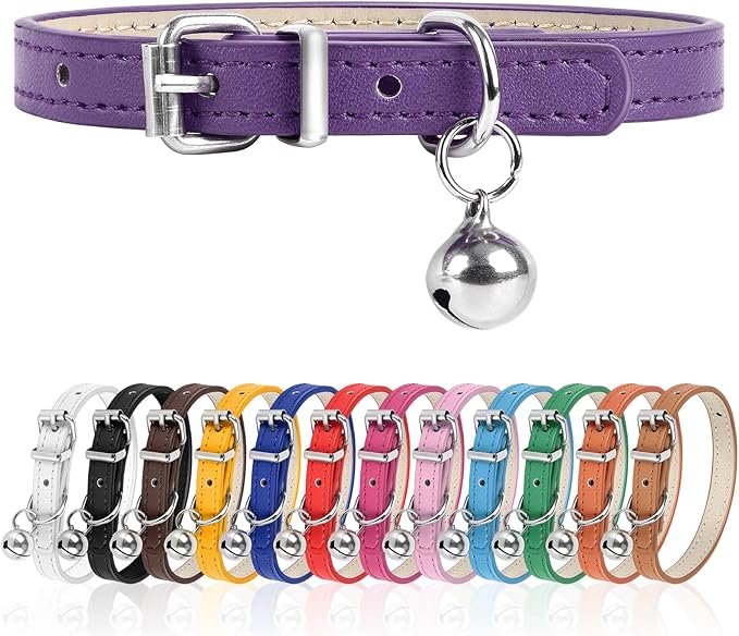 XS Dog Collar for Teacup Adjustable Teacup Dog Collar for Small Medium Large Dogs 3/8 inch Width (Orange, XS)