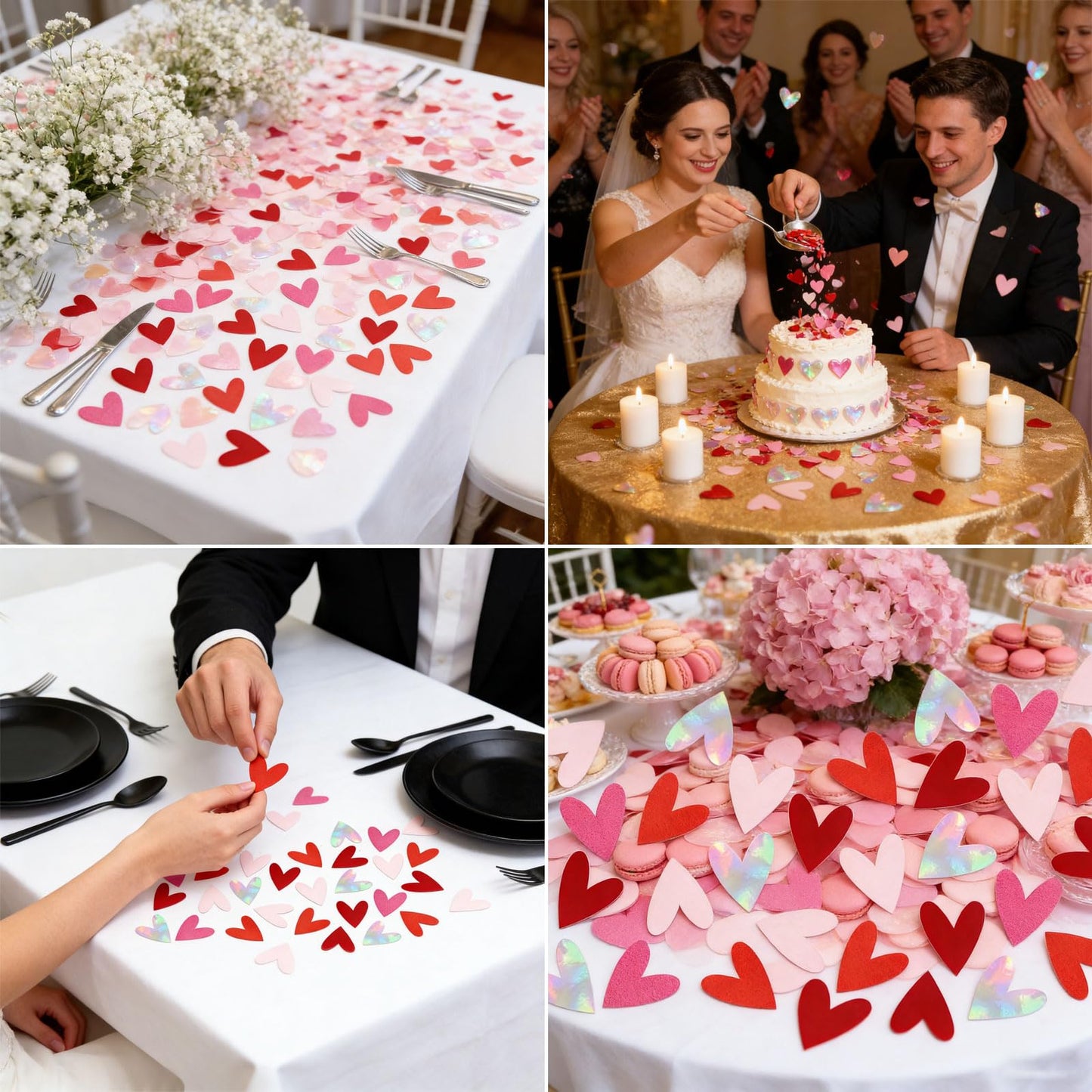 200Pcs Valentines Day Confetti Valentines Confetti Paper Hearts for Valentines Day Party Decorations Table Decorations Valentines