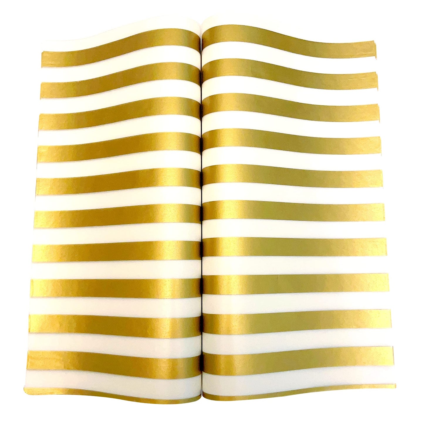 Suiwen 150 Gold and White Striped Wax Sheets - Greaseproof, Waterproof Hamburger Paper Liners for Food Basket