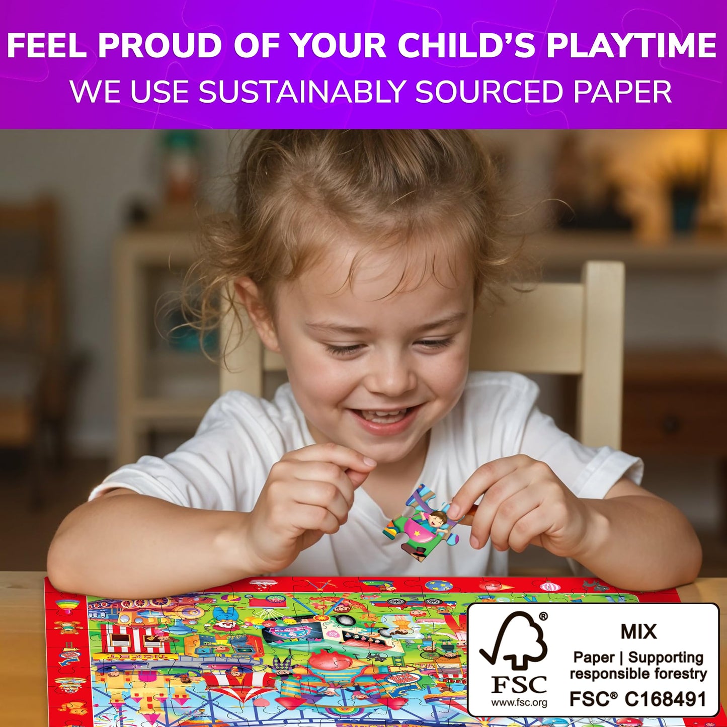 QUOKKA 100 Piece Puzzles for Kids Ages 4-6 – 4xSET Search and Find Kids Puzzles Ages 5-8 – Artist-Crafted Illustrations, Hidden Objects, Unique Jigsaw Shapes, Educational Activity for Learning & Play