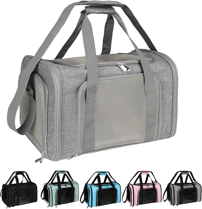 Top tasta Dog Cat Carrier Pet Carriers for Small Medium Large Cats Dogs Carrier Soft Sided Small Puppy Dog Carrier Portable Foldable Airline Approved Dog Cat Travel Carrier Blue Medium
