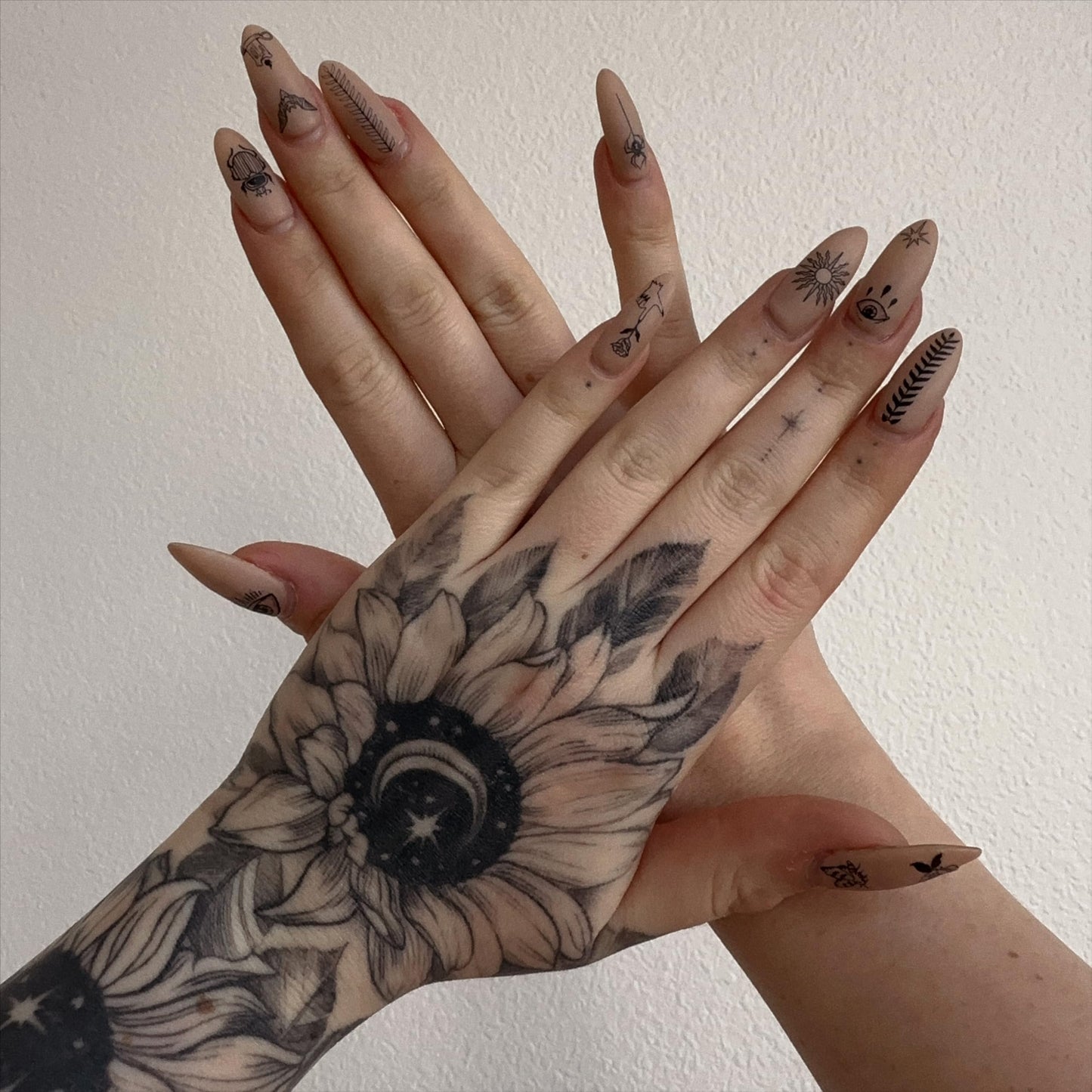 Ectogasm Nail Stickers Edition 01 Black | Witchy Art Moons, Stars, Mushrooms, Snakes, Spiderwebs, Bats, for Gothic Halloween Style Alternative Fashion