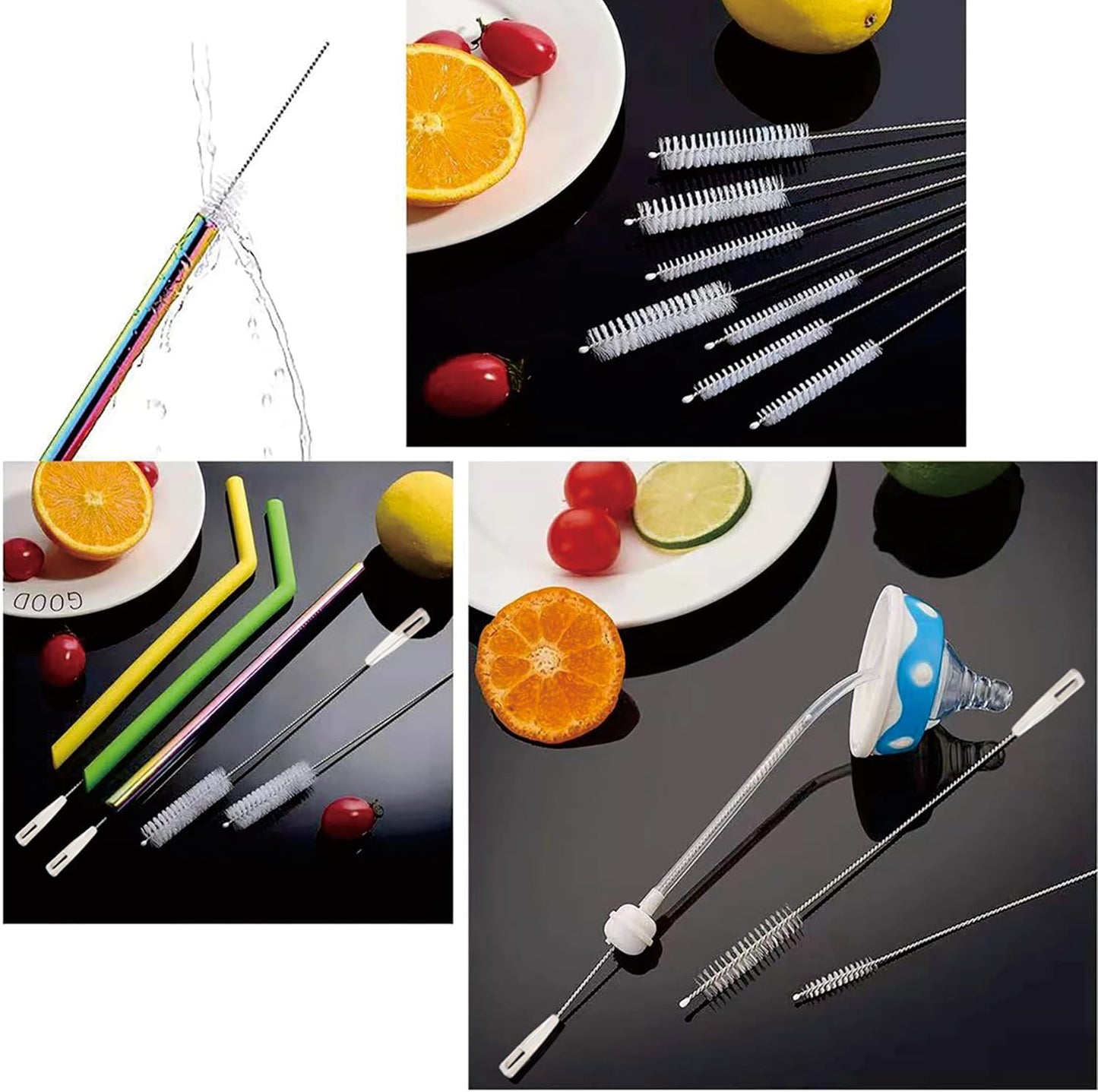 Straw Cleaner Brush Bottle Brush Cleaning Brush Straw Brushes for Cleaning Straws Set 10 Pack, 9.5Inch