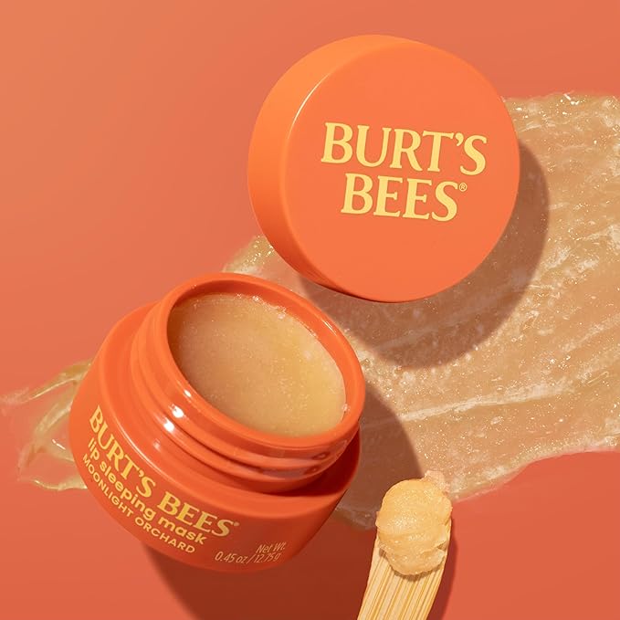 Burt’s Bees Stocking Stuffers, Moonlight Orchard Lip Sleeping Mask, With Hyaluronic Acid and Squalane Moisturizer To Instantly Hydrate Lips, Overnight Lip Mask, Lip Treatment Christmas Gifts, 0.45 oz.