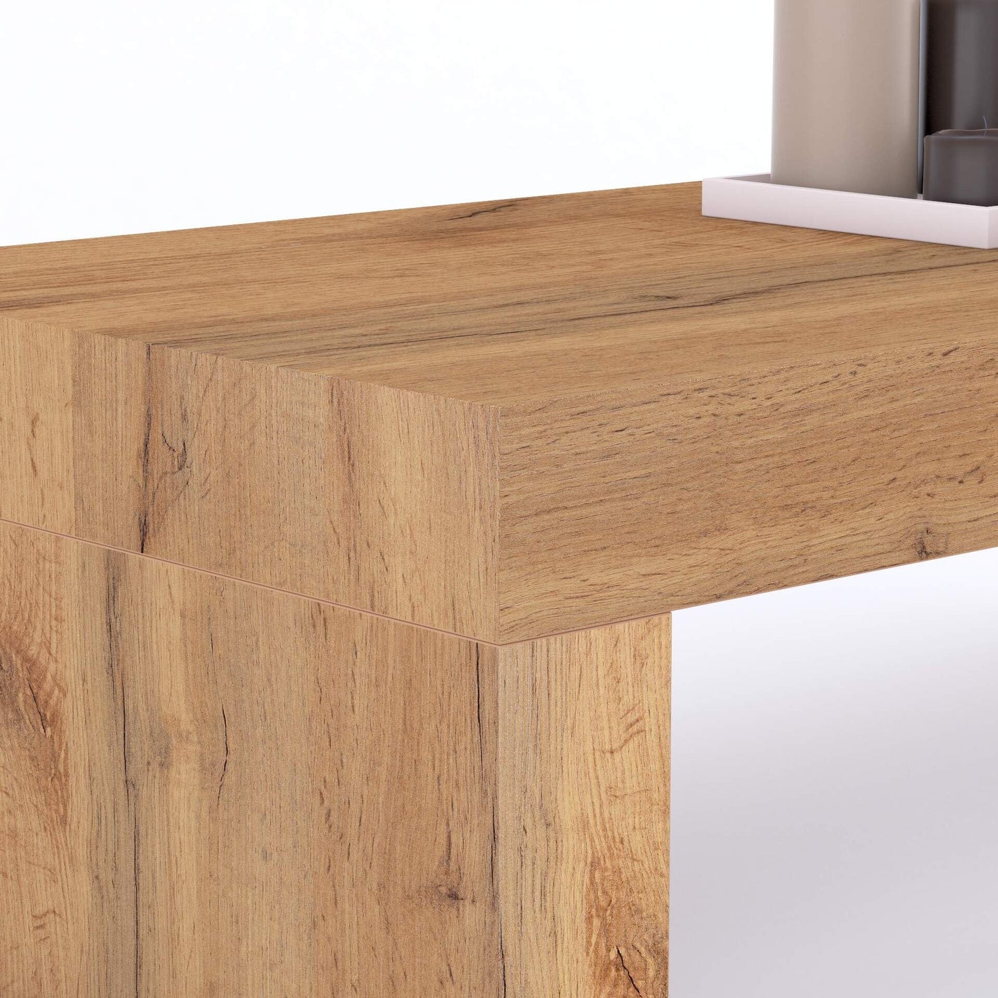 Mobili Fiver, Evolution High Table 70.9 x 15.7 in, Rustic Oak, High Top Table for 3 People, Bar Table, Kitchen Island, Counter Height Bar Table, Italian Furniture