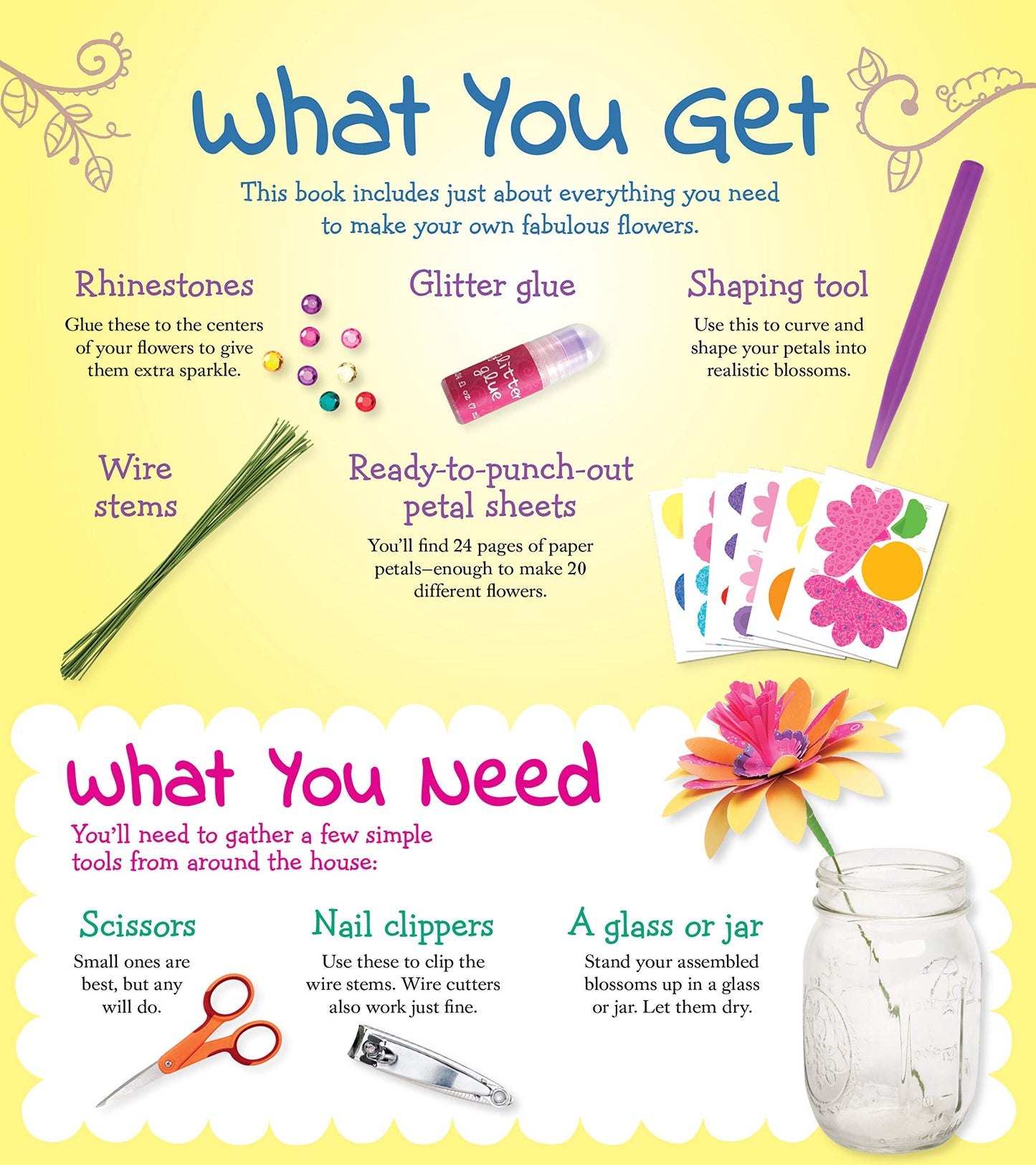 Klutz Fabulous Flowers Craft Kit, Brown/a