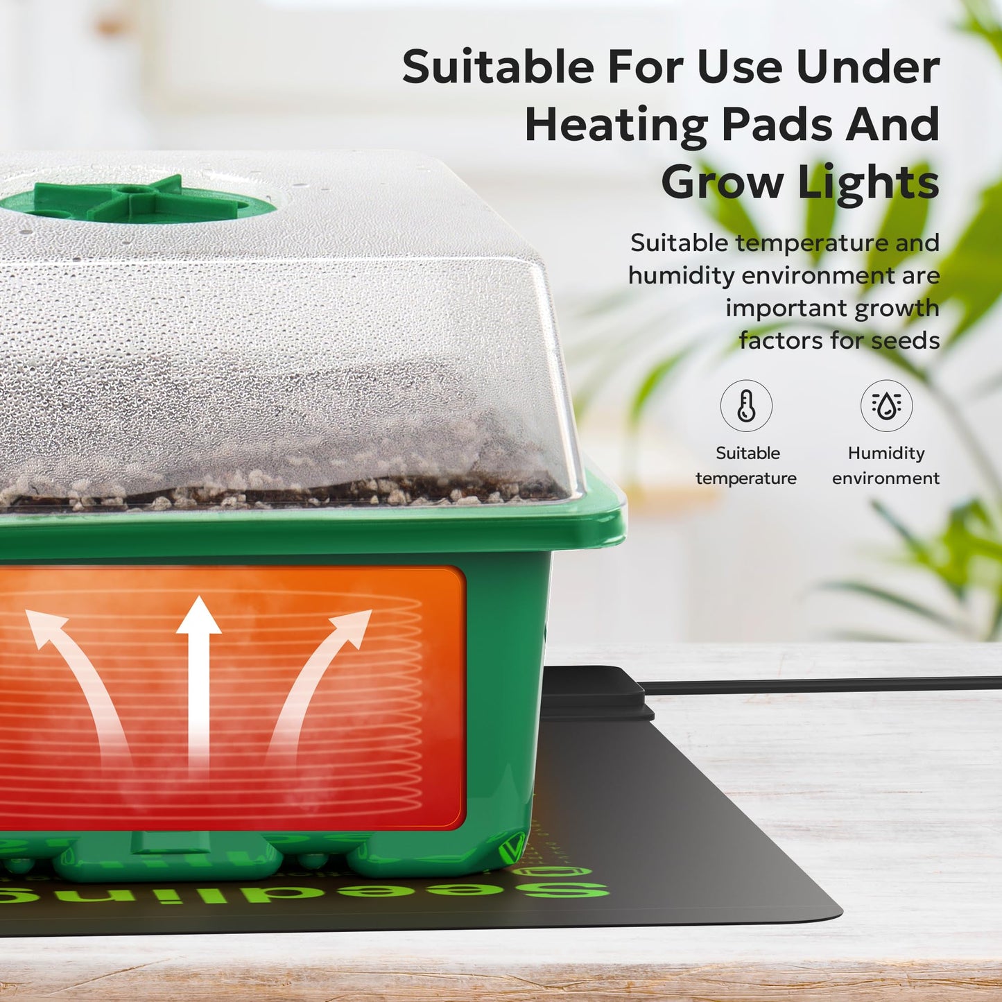 MIXC 10 Packs Seed Starter Tray +30 Packs Plant Nursery Pots