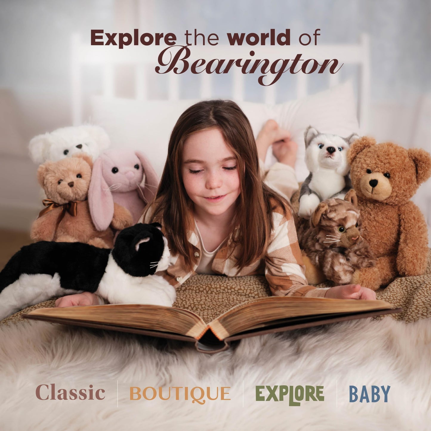 Bearington Remington Teddy Bear- 9.5" Soft and Cuddly Valentines Day Stuffed Animals - Adorable Bear Stuffed Animal Plush Gift