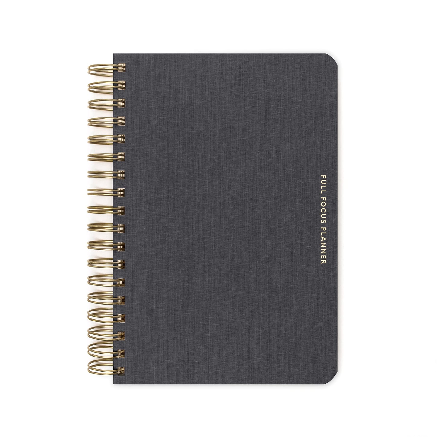 Full Focus Leather Coil Planner by Michael Hyatt - The #1 Daily Planner to Set Annual Goals, Increase Focus, Eliminate Overwhelm, and Achieve Your Biggest Goals - Hardcover (Gray)