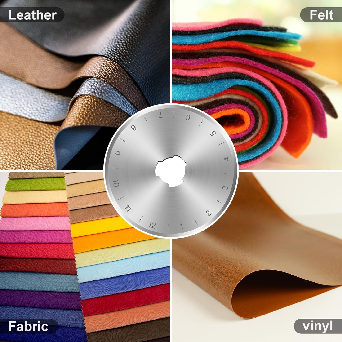 10 Packs 45mm Rotary Cutter Blades 45mm Quilting supplies Rotary Cutter Blades for fabric by SSPONT, compatible with OLFA,Fiskars,Mr.Pen,DAFA,Truecut etc. Sewing Arts Crafts, Sharp and Durable
